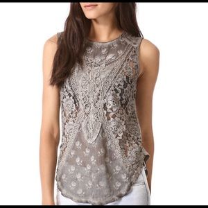 Free People Boho Lace Top